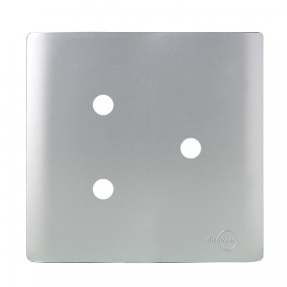 Placa p/ 3 Furos 4x4 - Novara Prata Placa p/ 3 Furos 4x4 - Novara Prata